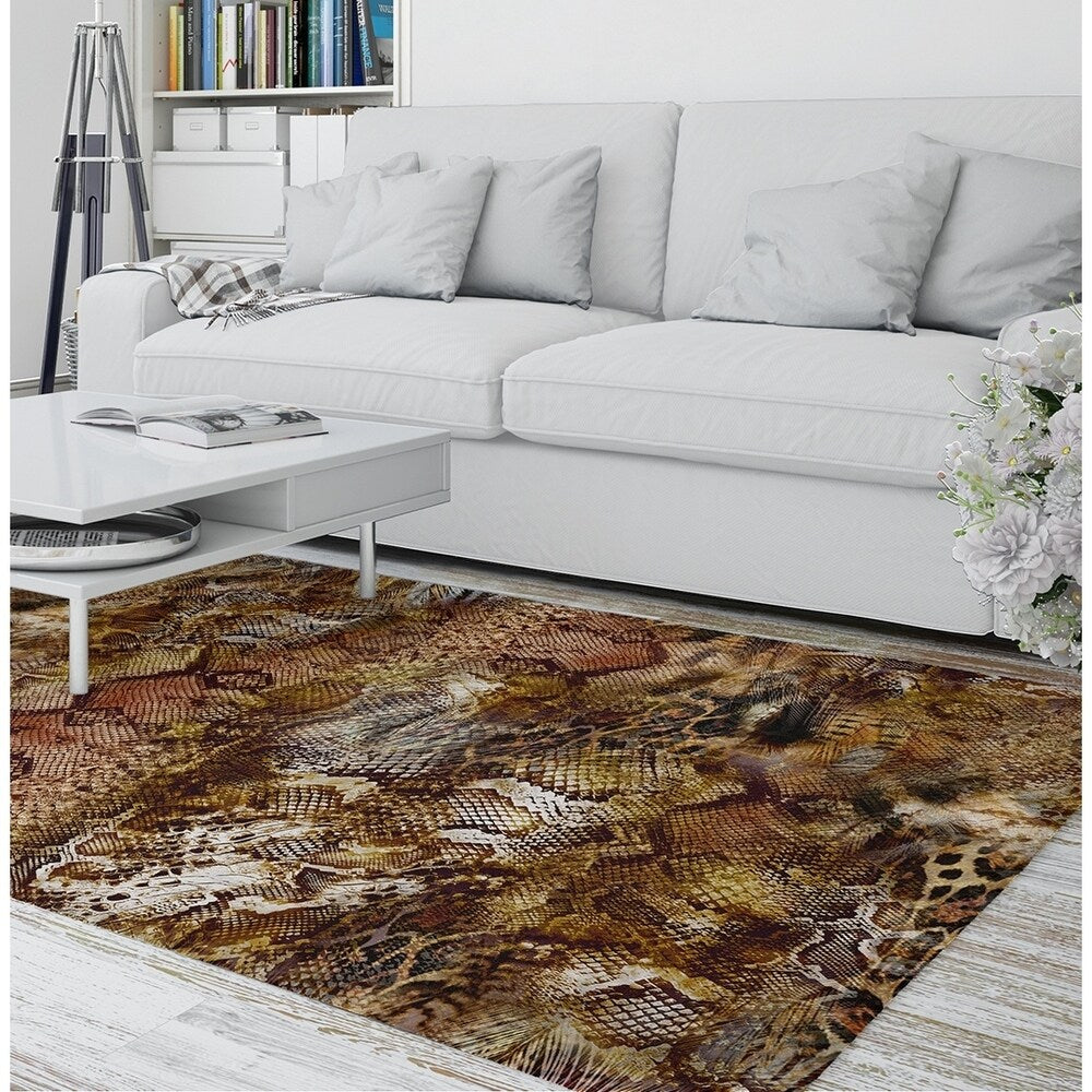 PYTHON COCOA Area Rug by Kavka Designs