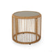 Pabrico Outdoor Wicker Side Table with Tempered Glass Top by Christopher Knight Home