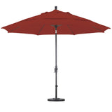 Pacifica 11-foot Crank and Push Button Tilt Umbrella with Base