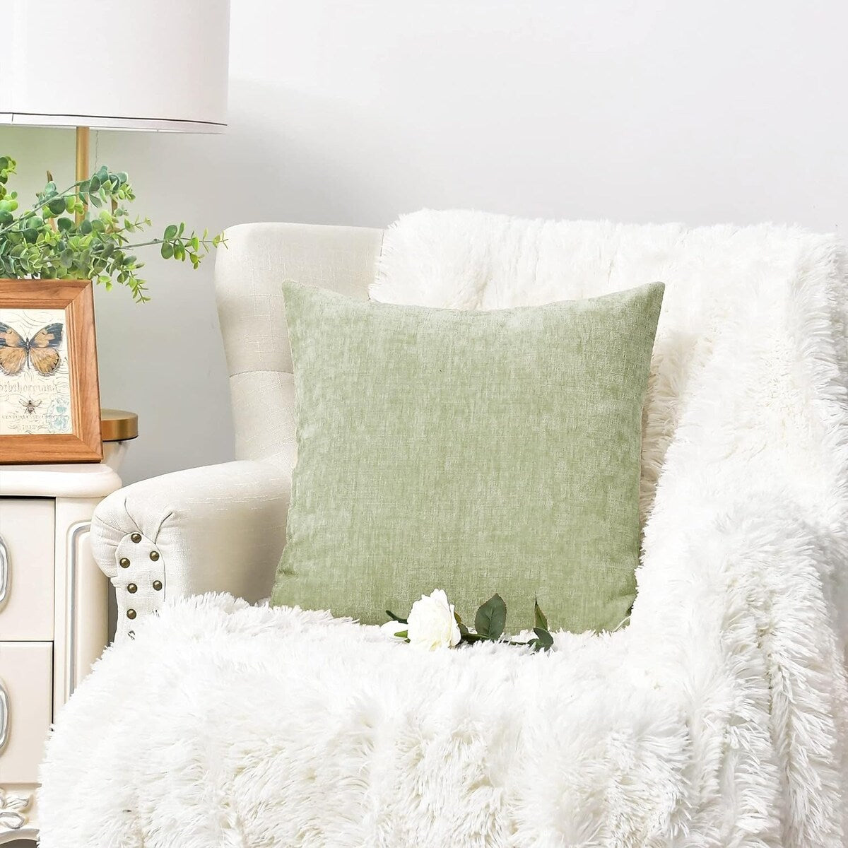 Pack of 2 Cozy Throw Pillow Covers Cases for Sofa Home Decoration