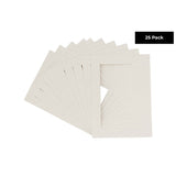 Pack of 25 Acid Free 11x14 Mats Bevel Cut for 8x12 Photos - Oyster Shell White Precut Matboards For Pictures, Photos, Framing