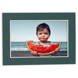 Pack of TEN 11x14 Mats Bevel Cut for 8x10 Photos - Acid Free Forest Green Precut Matboards For Pictures, Photos, Framing