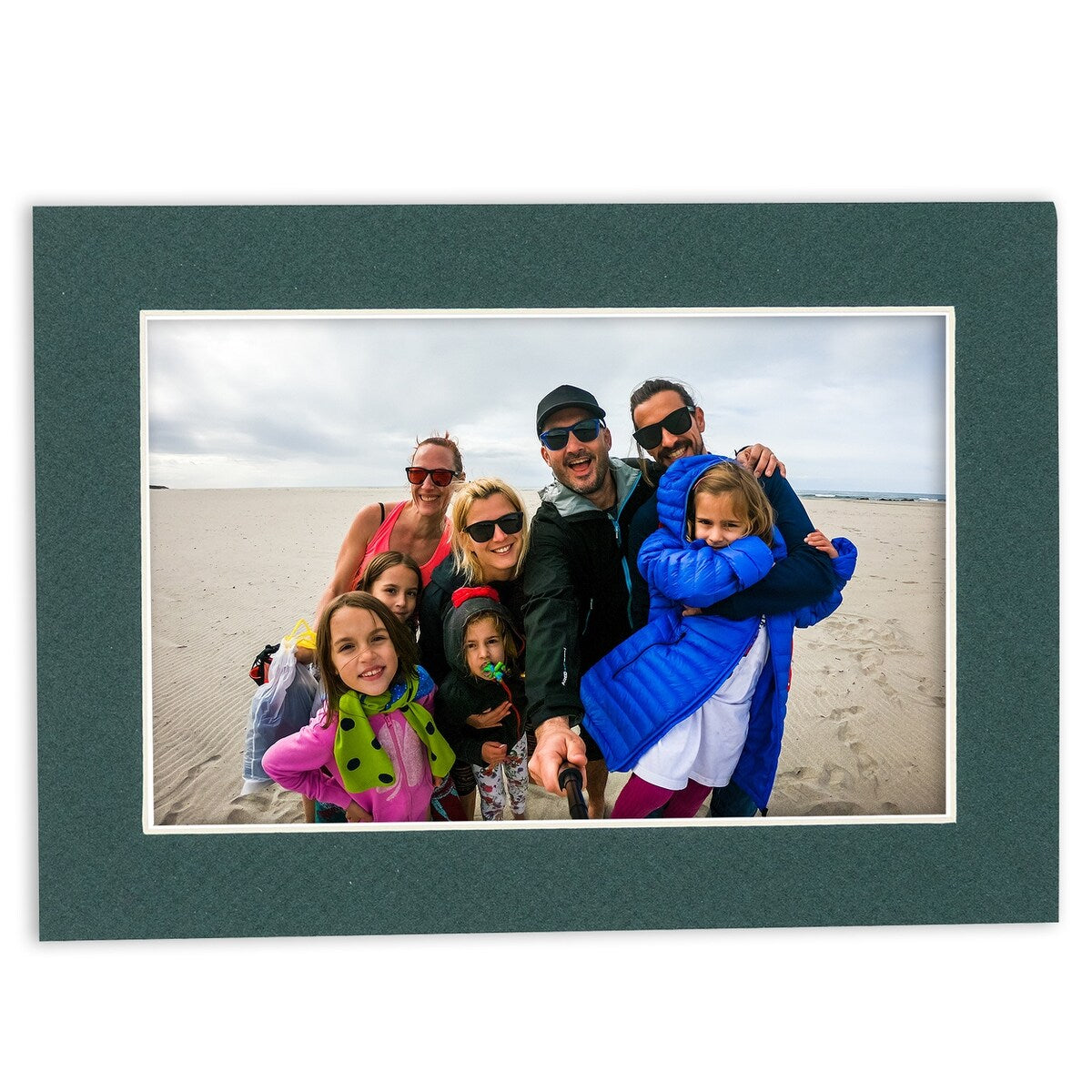 Pack of TEN 11x14 Mats Bevel Cut for 8x10 Photos - Acid Free Forest Green Precut Matboards For Pictures, Photos, Framing
