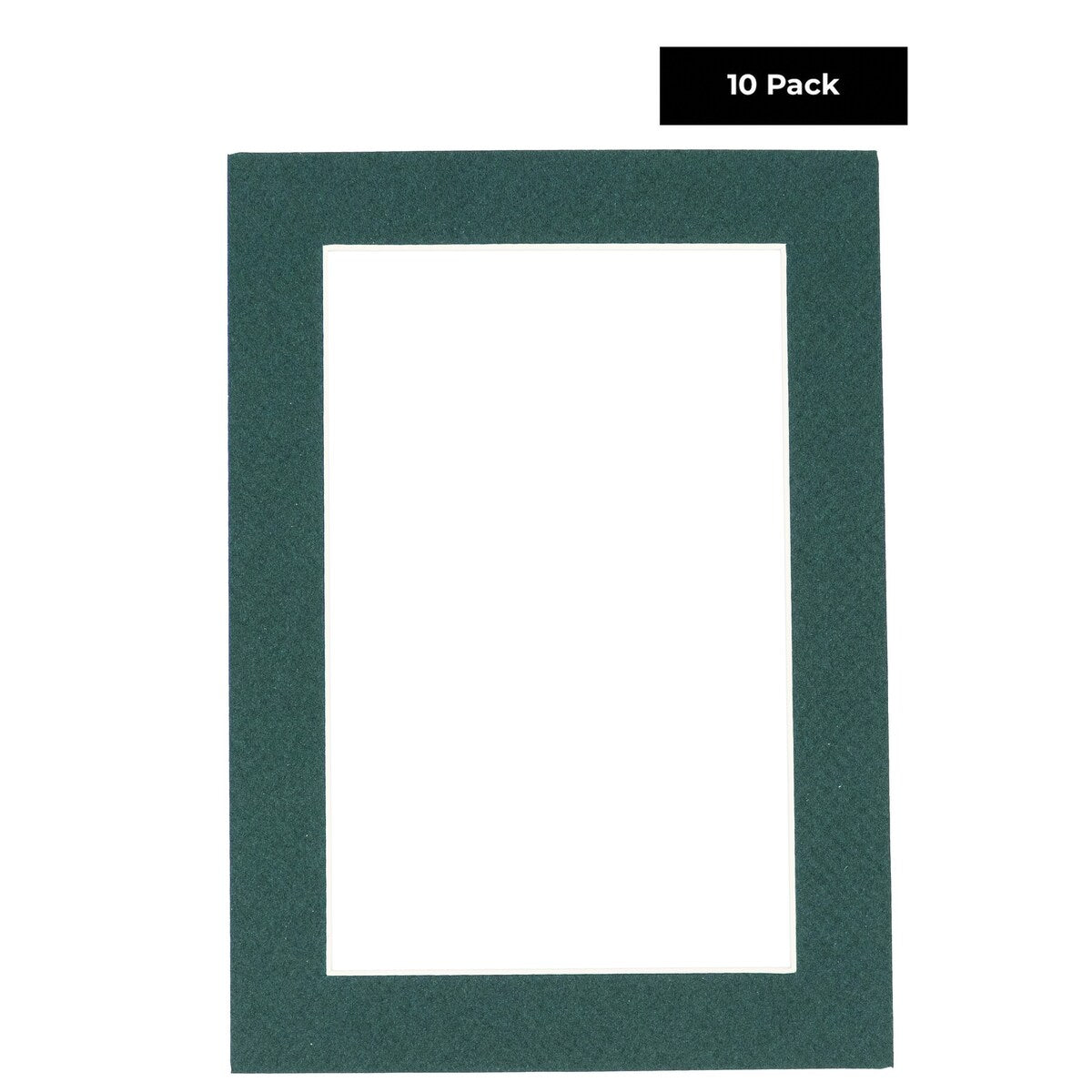 Pack of TEN 11x14 Mats Bevel Cut for 8x10 Photos - Acid Free Forest Green Precut Matboards For Pictures, Photos, Framing