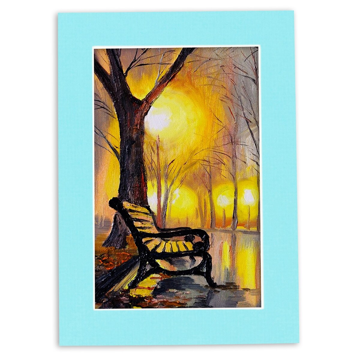 Pack of TEN 12x16 Mats Bevel Cut for 10x13 Photos - Acid Free Aquamarine Blue Precut Matboards For Pictures, Photos, Framing