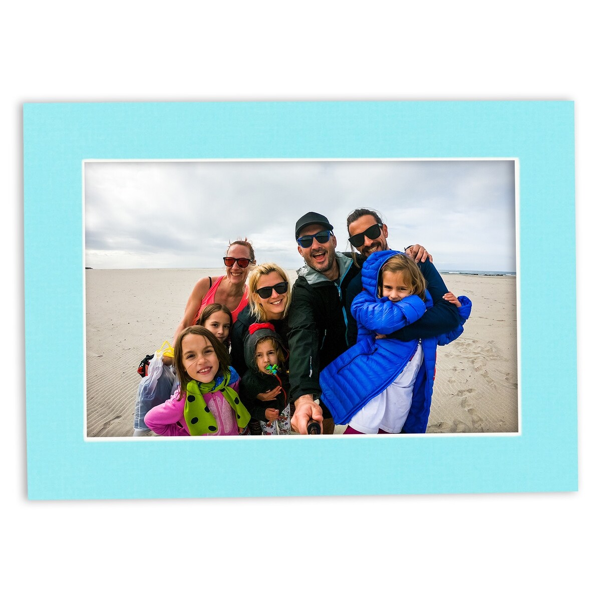 Pack of TEN 12x16 Mats Bevel Cut for 10x13 Photos - Acid Free Aquamarine Blue Precut Matboards For Pictures, Photos, Framing
