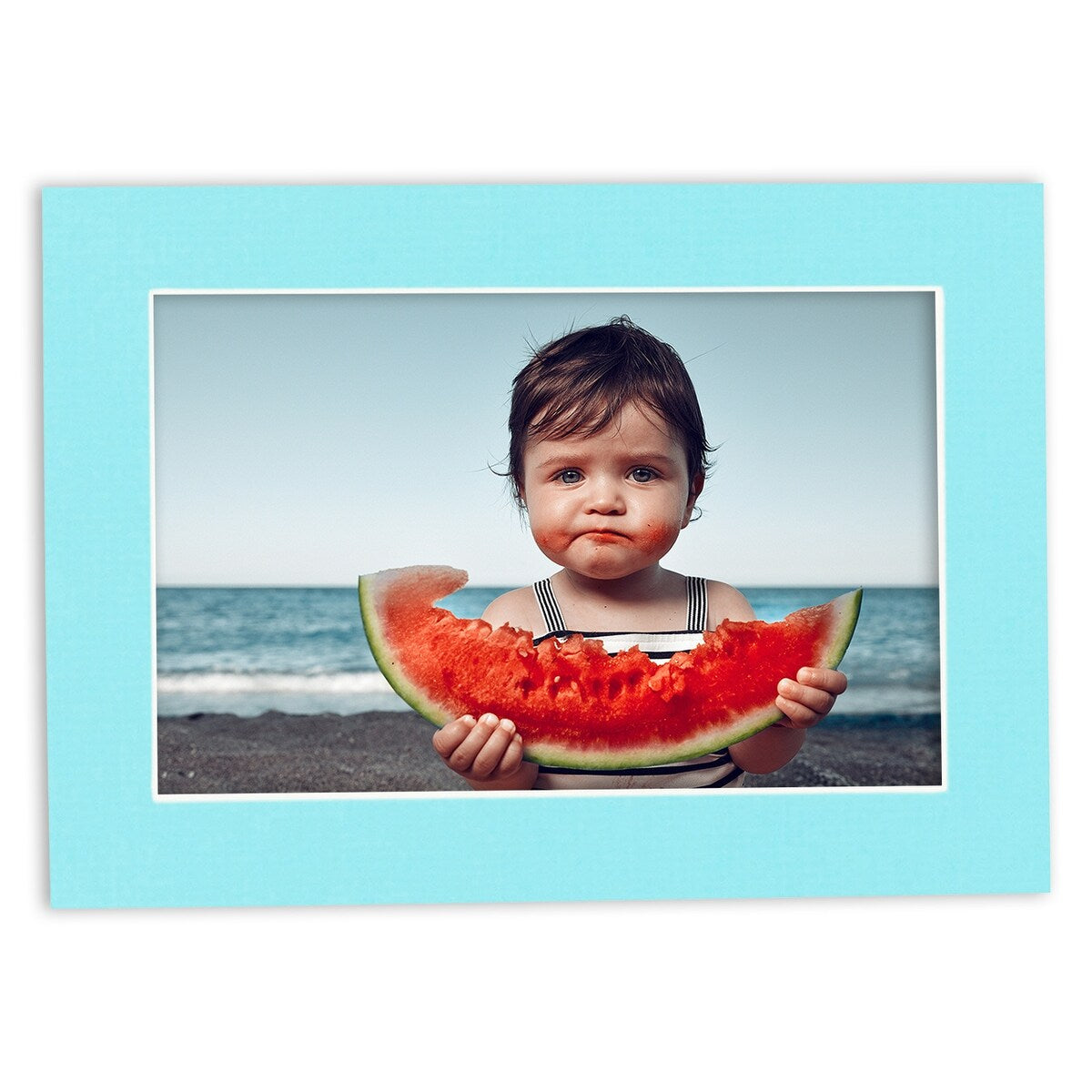 Pack of TEN 12x16 Mats Bevel Cut for 10x13 Photos - Acid Free Aquamarine Blue Precut Matboards For Pictures, Photos, Framing