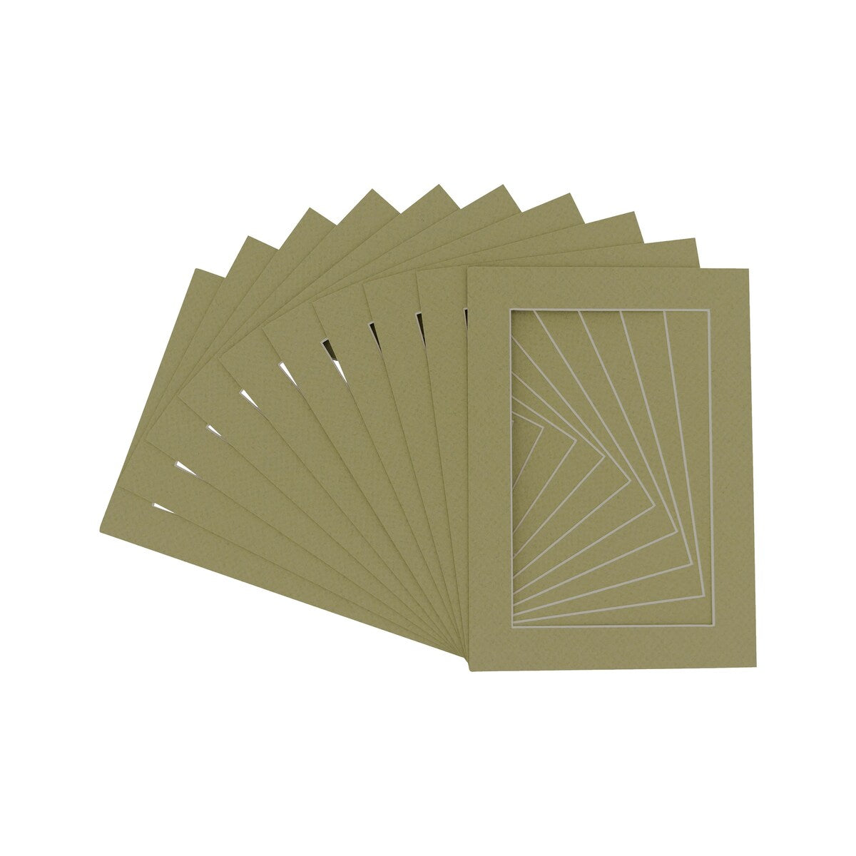 Pack of TEN 12x18 Mats Bevel Cut for 11x15 Photos - Acid Free Valley Green Precut Matboards For Pictures, Photos, Framing