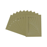 Pack of TEN 12x18 Mats Bevel Cut for 11x15 Photos - Acid Free Valley Green Precut Matboards For Pictures, Photos, Framing