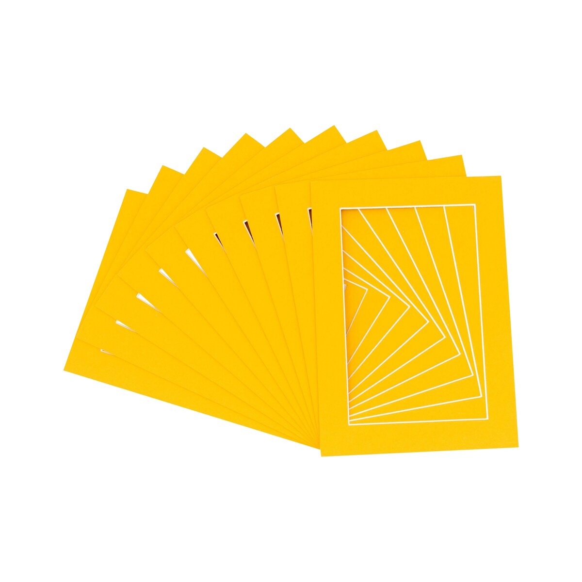 Pack of TEN 15x30 Mats Bevel Cut for 10x24 Photos - Acid Free Golden Orange Precut Matboards For Pictures, Photos, Framing