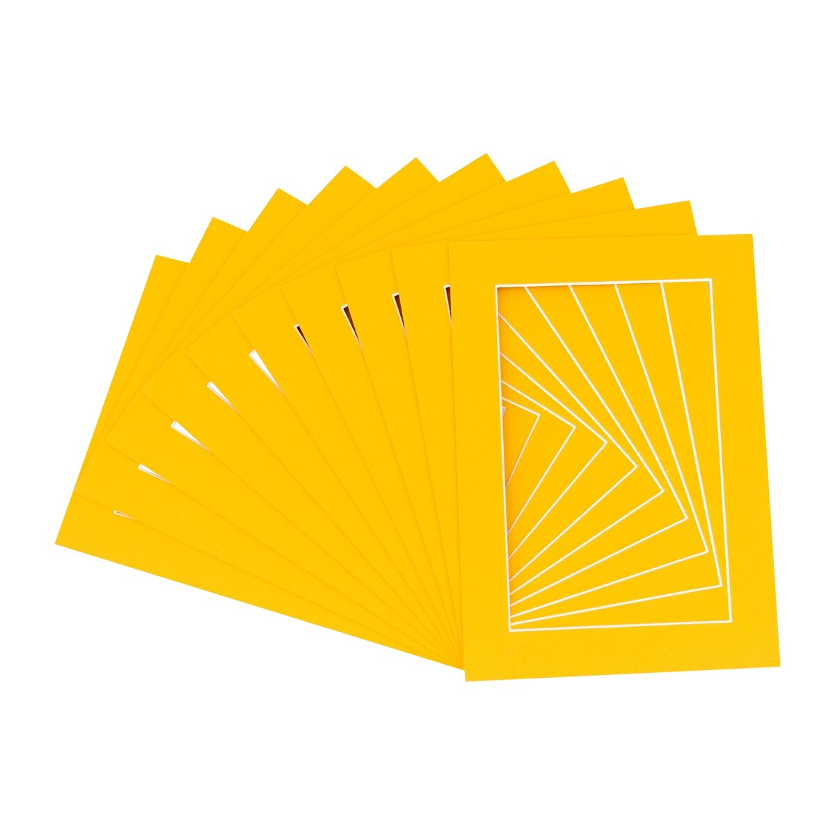 Pack of TEN 15x30 Mats Bevel Cut for 10x24 Photos - Acid Free Golden Orange Precut Matboards For Pictures, Photos, Framing