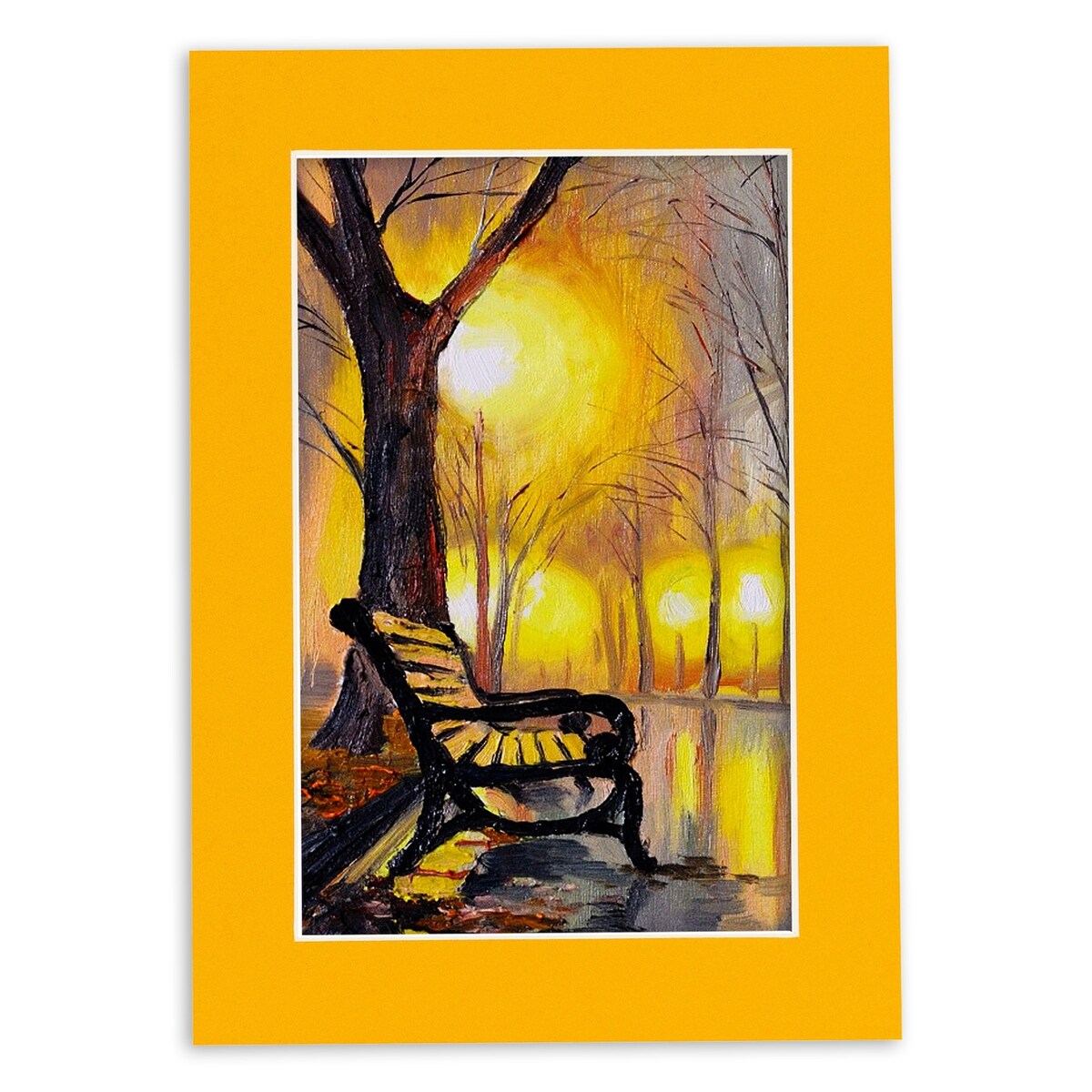 Pack of TEN 15x30 Mats Bevel Cut for 10x24 Photos - Acid Free Golden Orange Precut Matboards For Pictures, Photos, Framing