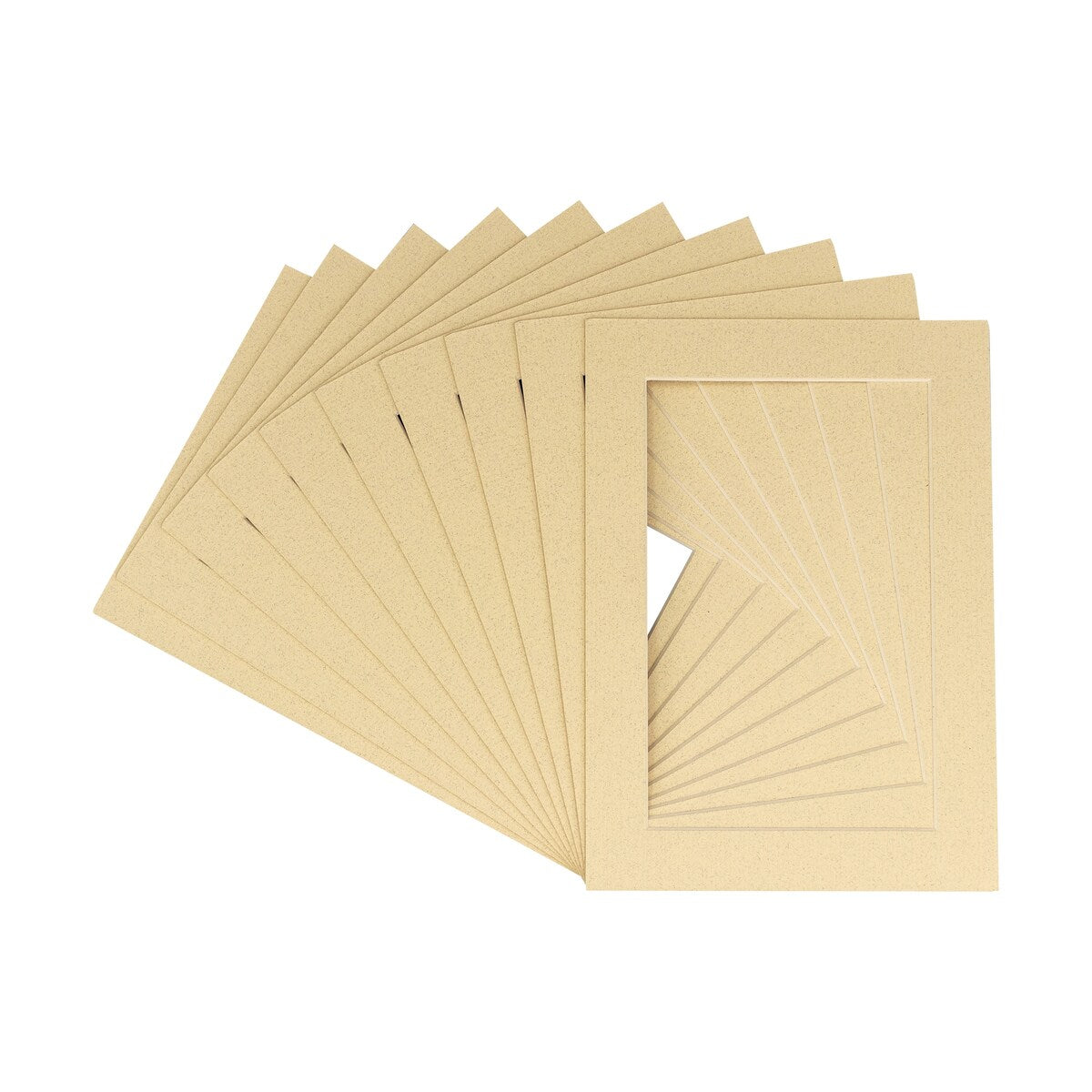 Pack of TEN 15x30 Mats Bevel Cut for 10x24 Photos - Acid Free Tan Precut Matboards For Pictures, Photos, Framing