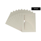 Pack of TEN 16x24 Mats Bevel Cut for 12x21 Photos - Acid Free Taupe Beige Precut Matboards For Pictures, Photos, Framing