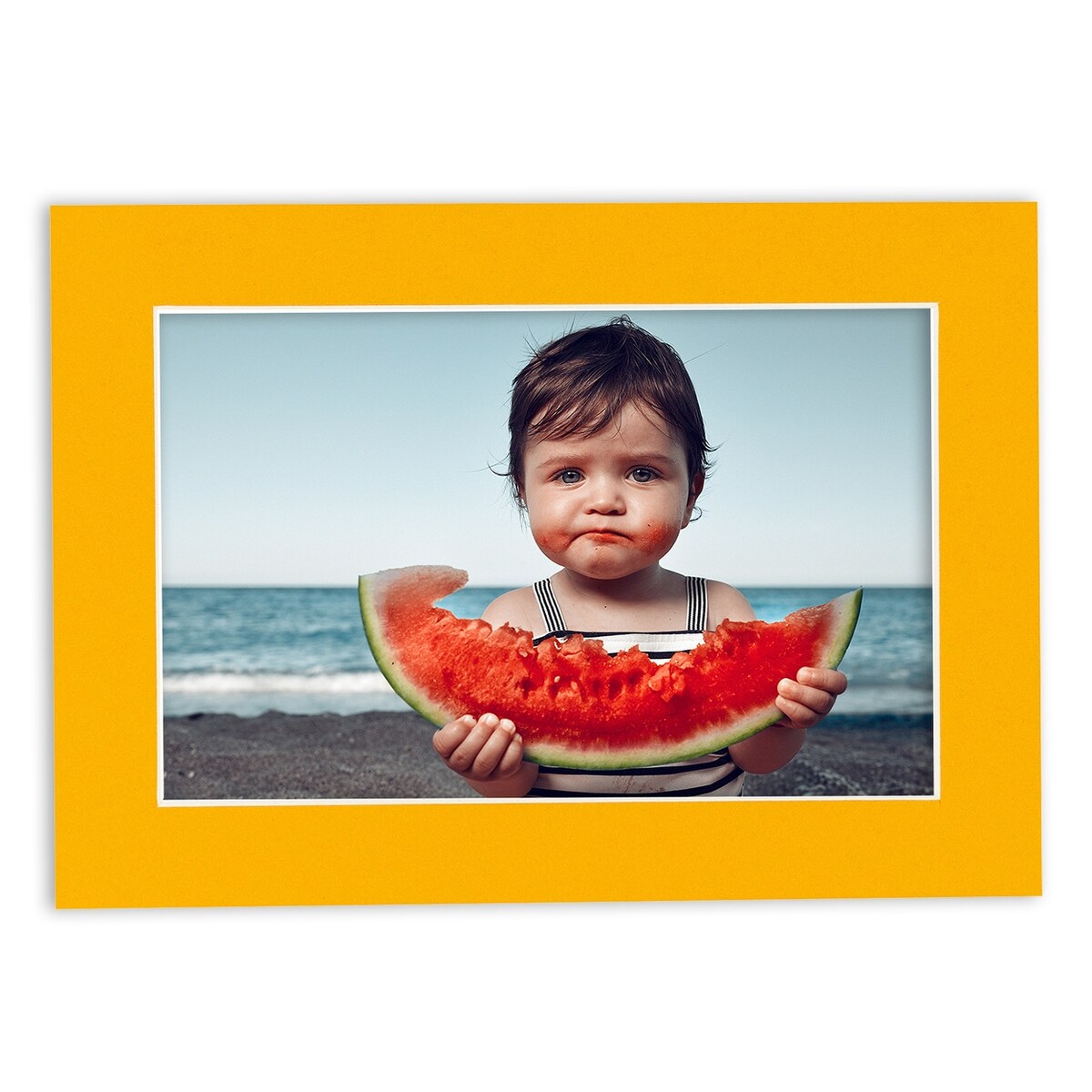 Pack of TEN 20x27 Mats Bevel Cut for 17x23 Photos - Acid Free Golden Orange Precut Matboards For Pictures, Photos, Framing