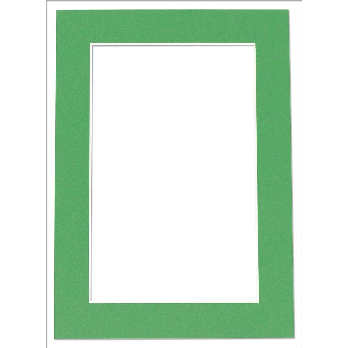 Pack of TEN 9x14 Mats Bevel Cut for 7x11 Photos - Acid Free Bright Green Precut Matboards For Pictures, Photos, Framing