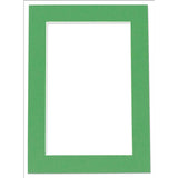 Pack of TEN 9x14 Mats Bevel Cut for 7x11 Photos - Acid Free Bright Green Precut Matboards For Pictures, Photos, Framing