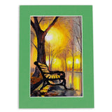 Pack of TEN 9x14 Mats Bevel Cut for 7x11 Photos - Acid Free Bright Green Precut Matboards For Pictures, Photos, Framing