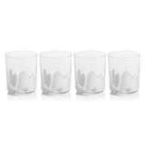 Pacos White Spot Tumbler Glasses, Set of 4