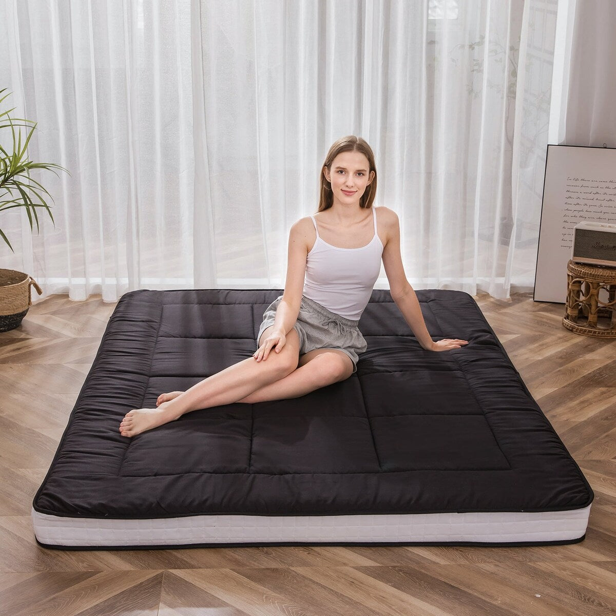 Padded Japanese Roll Up Floor Futon Mattress