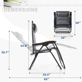 Padded Zero Gravity Chair Oversize Lounge Chair with Free Cup Holder