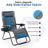 Padded Zero Gravity Chair Oversize Lounge Chair with Free Cup Holder