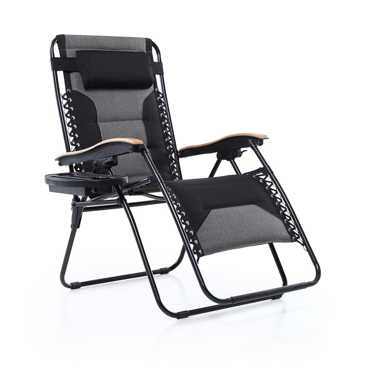 Padded Zero Gravity Chair Oversize Lounge Chair with Free Cup Holder