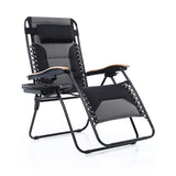 Padded Zero Gravity Chair Oversize Lounge Chair with Free Cup Holder