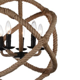 Padma 5 Light Up Chandelier With Black Finish