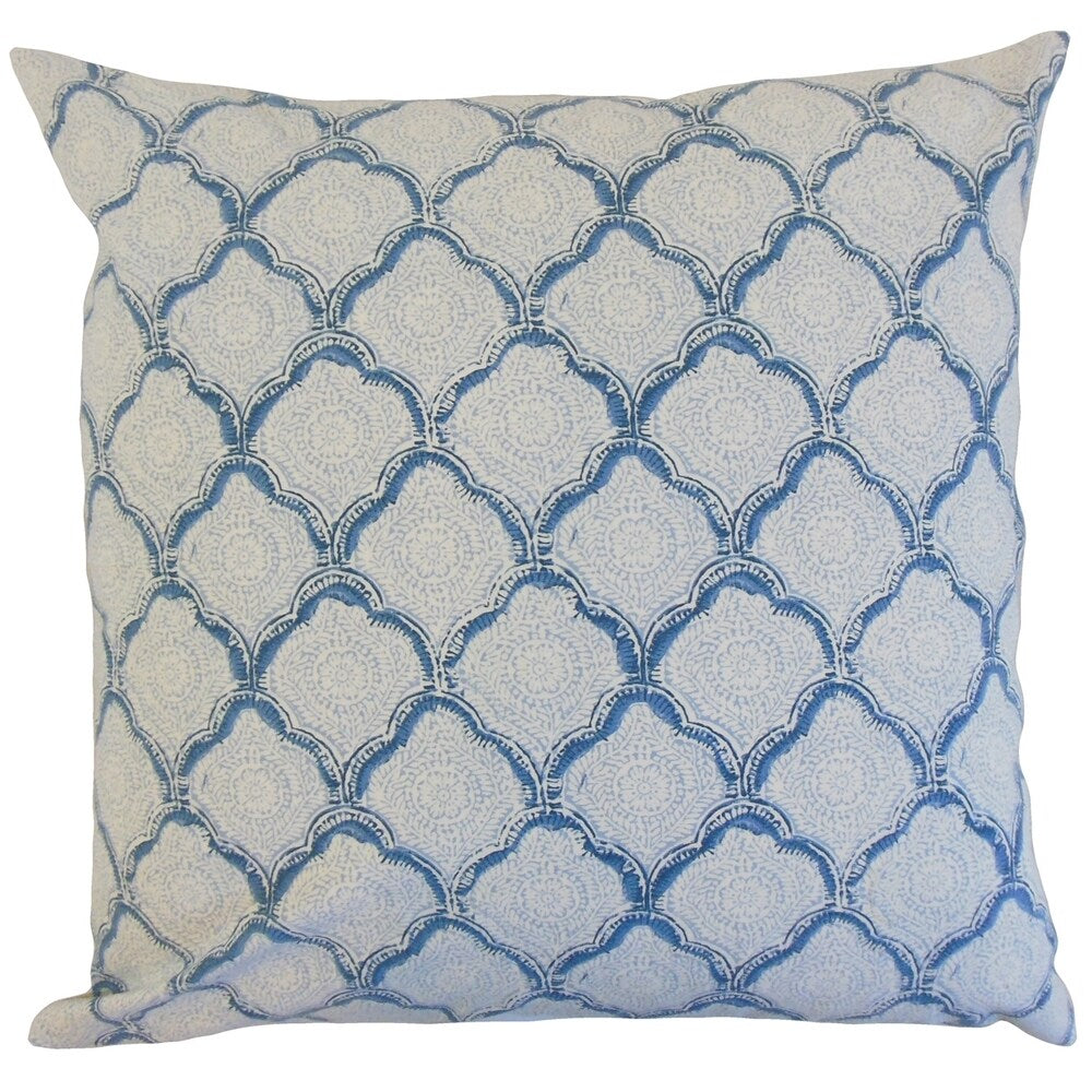 Padma Sky Geometric 18-inch Feather Throw Pillow