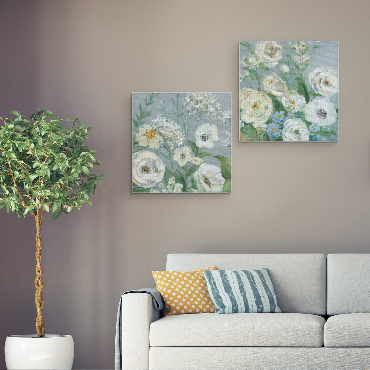 Painterly Garden I, II by Sally Swatland Canvas Art Prints