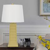 Pair of 25" Shutter Table Lamp & Decorator Shade - 25