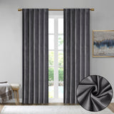 Pair of High Quality Velvet Fabric Indoor Blackout Curtains, Back Tab Curtain Panel for Living Room, Bedroom-2 Panels