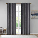 Pair of High Quality Velvet Fabric Indoor Blackout Curtains, Back Tab Curtain Panel for Living Room, Bedroom-2 Panels