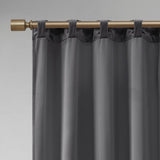 Pair of High Quality Velvet Fabric Indoor Blackout Curtains, Back Tab Curtain Panel for Living Room, Bedroom-2 Panels