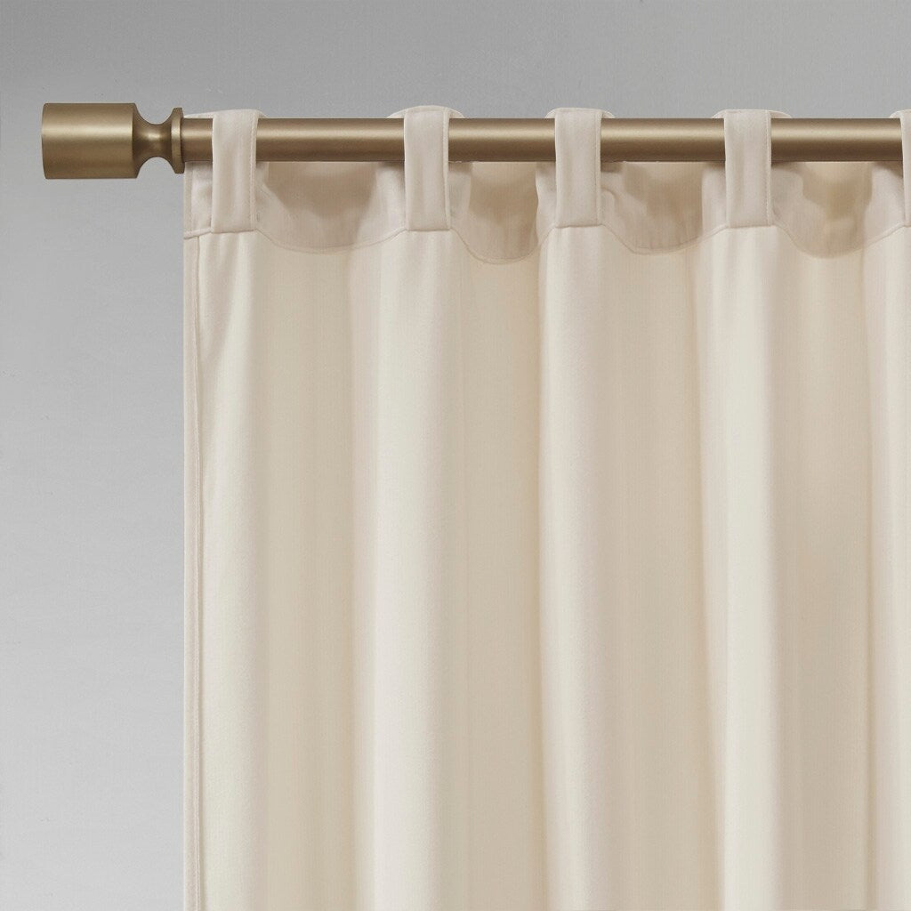 Pair of High Quality Velvet Fabric Indoor Blackout Curtains, Back Tab Curtain Panel for Living Room, Bedroom-2 Panels