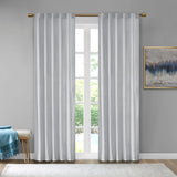 Pair of High Quality Velvet Fabric Indoor Blackout Curtains, Back Tab Curtain Panel for Living Room, Bedroom-2 Panels