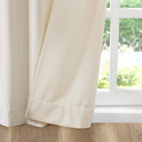 Pair of High Quality Velvet Fabric Indoor Blackout Curtains, Back Tab Curtain Panel for Living Room, Bedroom-2 Panels