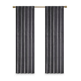 Pair of High Quality Velvet Fabric Indoor Blackout Curtains, Back Tab Curtain Panel for Living Room, Bedroom-2 Panels
