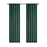Pair of High Quality Velvet Fabric Indoor Blackout Curtains, Back Tab Curtain Panel for Living Room, Bedroom-2 Panels
