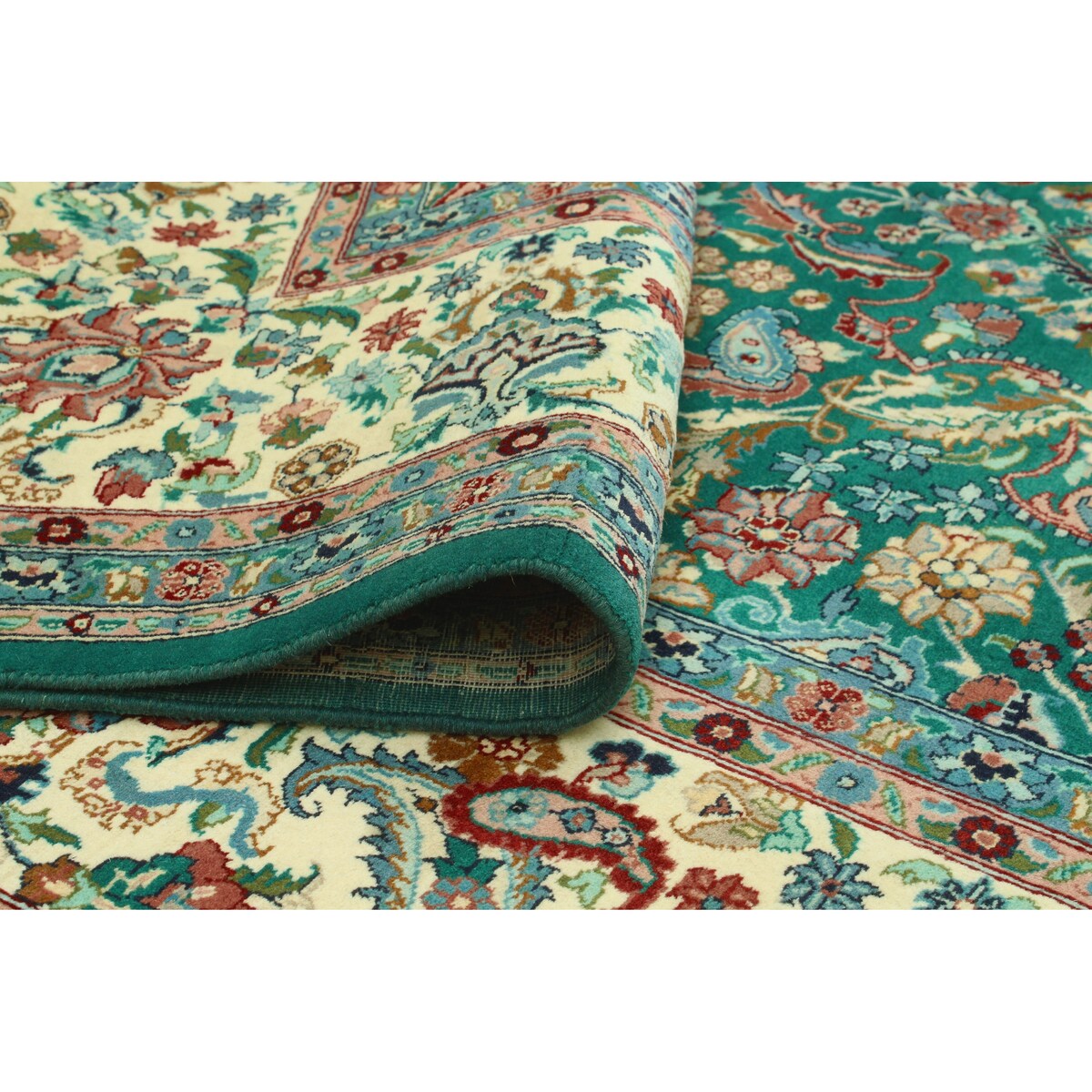 Pak-Persian Curtis Green/Ivory Rug - 8'1" x 10'0"
