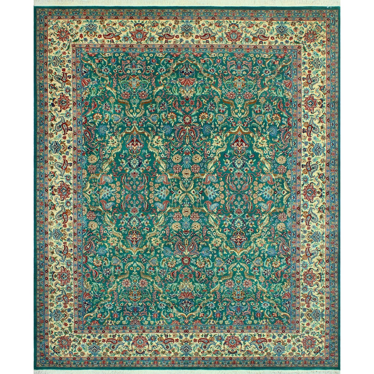 Pak-Persian Curtis Green/Ivory Rug - 8'1" x 10'0"