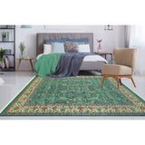 Pak-Persian Curtis Green/Ivory Rug - 8'1" x 10'0"