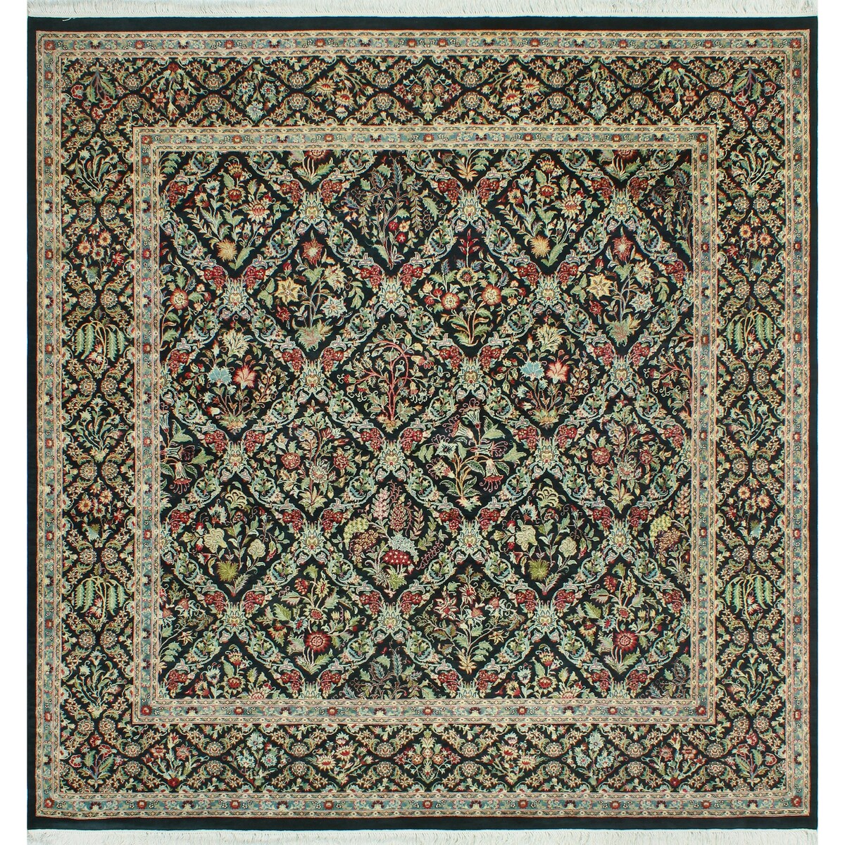 Pak-Persian Desmond Black/Grey Round Rug - 9'0" x 9'1"