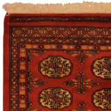 HERAT ORIENTAL Pakistani Hand-knotted Bokhara Rust and Ivory Wool Runner Rug (2' x 6') - 2' x 6'