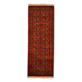 HERAT ORIENTAL Pakistani Hand-knotted Bokhara Rust and Ivory Wool Runner Rug (2' x 6') - 2' x 6'