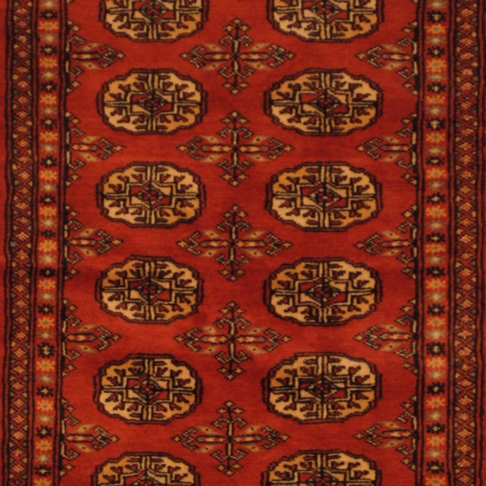 HERAT ORIENTAL Pakistani Hand-knotted Bokhara Rust and Ivory Wool Runner Rug (2' x 6') - 2' x 6'