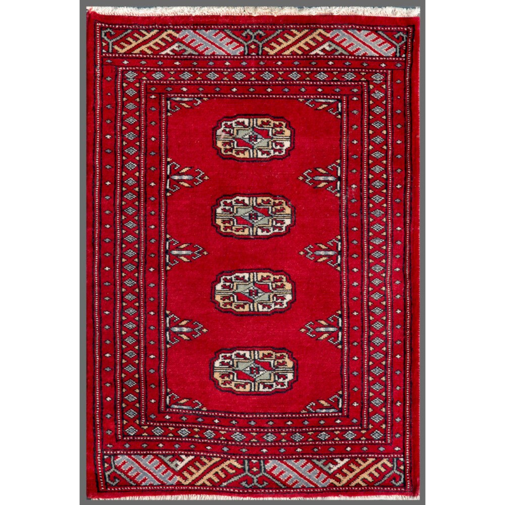 Herat Oriental Pakistani Hand-knotted Bokhara Wool Rug (2' x 3') - 2'