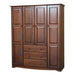 Palace Imports 100% Solid Wood Family 4-Door Wardrobe Armoire with Metal or Wooden Knobs