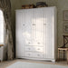 Palace Imports 100% Solid Wood Family 4-Door Wardrobe Armoire with Metal or Wooden Knobs